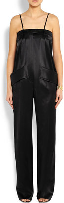 Givenchy Silk-satin jumpsuit with leather straps