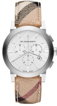 Burberry Check Stainless Steel Chronograph Watch