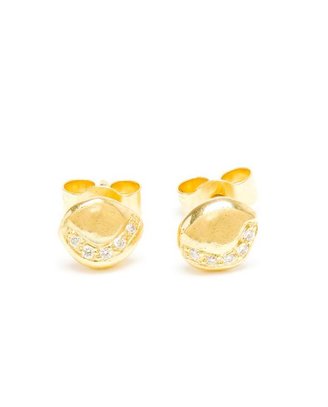 Natasha Collis 18 Karat Gold Diamond Stud Earrings