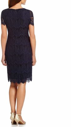 Preston & York Felicia Short Sleeve Lace Sheath Dress