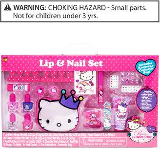 Hello Kitty Makeup Set, Girls 15-Piece Lip and Nail Set