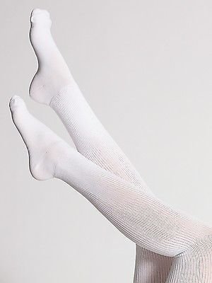 American Apparel RSASKTH-7 Cotton Solid Thigh High Socks Black White Red Navy