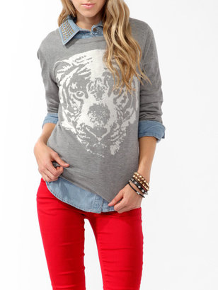 Forever 21 Tiger Print Sweater