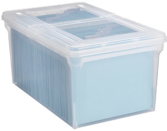 Container Store X-Large File Tote Box Translucent