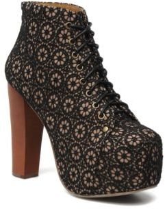 Jeffrey Campbell Women's Lita-Fab Rounded toe Ankle Boots in Black