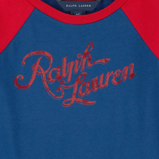 Ralph Lauren Logo print T-shirt with contrast long sleeves