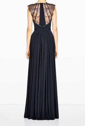 Catherine Deane Simone Lace Panelled Jersey Gown