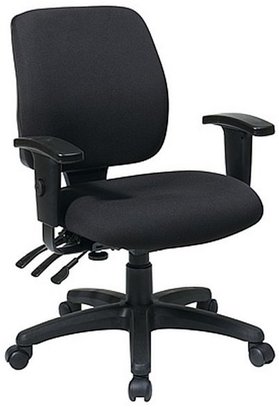 Office Star Mid Back Dual Function Ergonomic Chair with Ratchet Back Height Adjustment with Arms