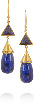 Lapis Kevia Gold-plated lazuli earrings