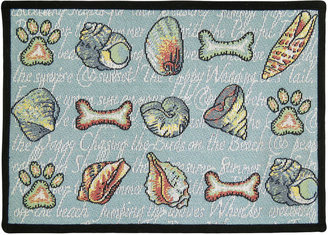 B. Smith Park PB Paws by Park Seashore Dogs Tapestry Pet Mat