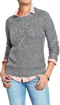 Old Navy Women's Placed-Cable Sweaters