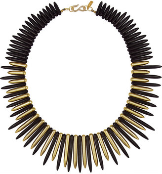 Kenneth Jay Lane Gold-tone spike necklace