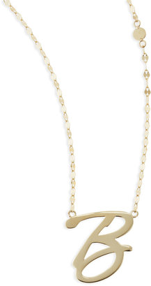 Lana 14k Gold Initial Letter Necklace, B