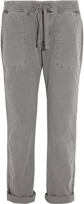 James Perse Stretch-cotton straight-leg pants