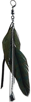 Maje Feather earrings with diamante