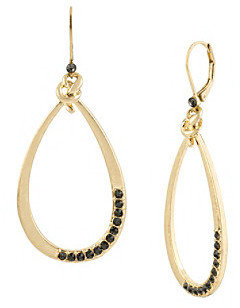 Kenneth Cole Pave Crystal Oval Drop Earrings