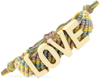 BCBGeneration Gold-Tone LOVE Affirmation Pastel Macrame Bracelet