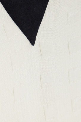 Kenzo Contrast-collar cloqué top