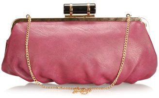 Melie Bianco Jenn Clutch bag with gold chain and black clutch-lock