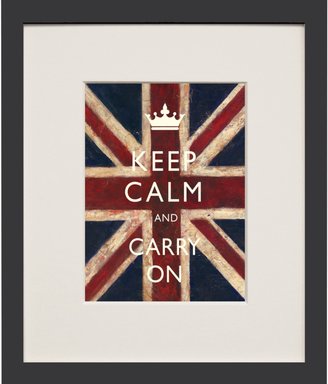 John Lewis 7733 John Lewis Keep Calm and Carry On Union Jack Framed Print, 52 x 67cm