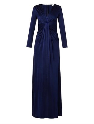 Diane von Furstenberg Ruched V-neck gown