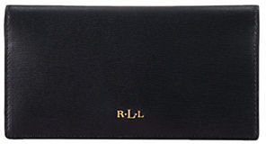 Lauren Ralph Lauren Tate Leather Slim Wallet - BLACK