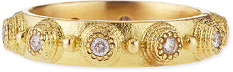 Armenta 18k Yellow Gold Diamond Bezel Stackable Ring