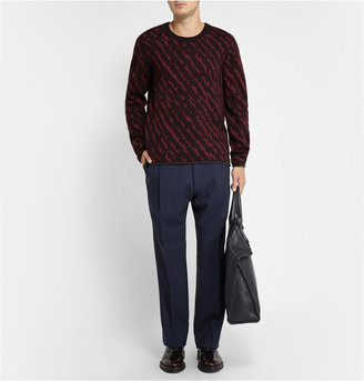 Lanvin Animal-Intarsia Wool Jacquard Sweater