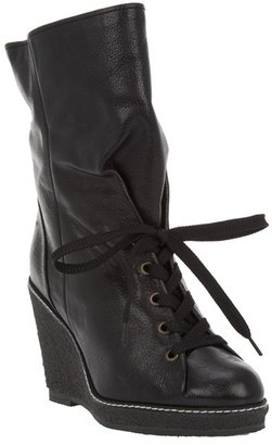 Marc by Marc Jacobs Shearling wedge boot