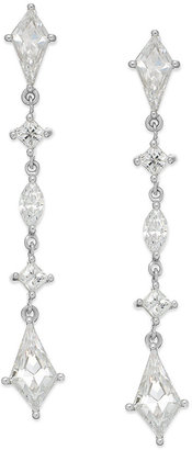 Arabella Swarovski Zirconia Five-Stone Linear Earrings in Sterling Silver