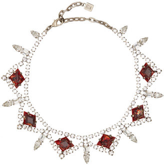 Dannijo Silver-Plated Crystal Devi Siam Necklace