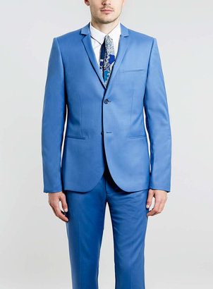Topman Mid Blue Skinny Fit Suit