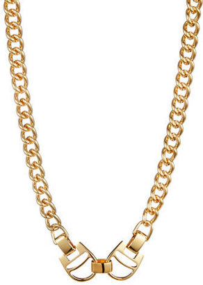 Lauren Ralph Lauren 18 Inch Chain Stirrup Necklace Goldtone