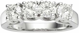 Forever Brilliant Lab-Created Moissanite 4-Stone Wedding Ring in 14k White Gold (9/10 Carat T.W.)
