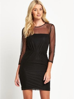 French Connection Mesh Cut Out Dress