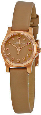 Marc by Marc Jacobs Henry Dinky Grey Dial Taupe Leather Ladies Watch MBM1239
