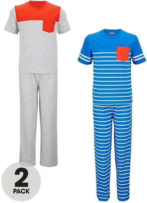 Demo Boys Stripe Pyjamas (2 Pack)