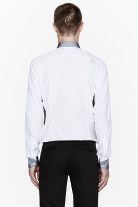 Lanvin White grey-trimmed shirt