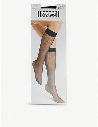 Wolford Twenties fishnet knee-high socks