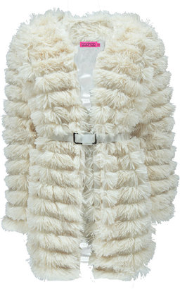 boohoo Nina Long Line Shaggy Faux Fur Coat