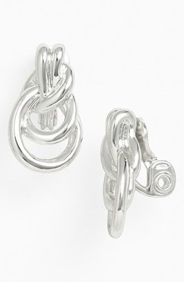 Anne Klein Interlock Knot Clip Earrings