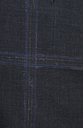 Paul Smith 'Kensington' Grey Windowpane Wool Pants