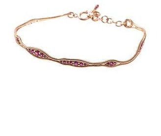 Rosegold FERNANDO JORGE Ruby & rose-gold Fluid bracelet