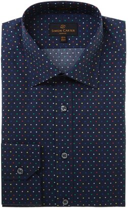Simon Carter Men's Multi coloured spot slim fit shirt