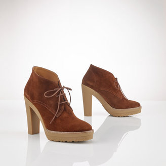 Polo Ralph Lauren Suede Tricia Lace-Up Bootie
