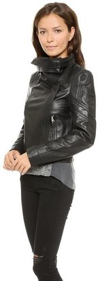 6 Shore Road by Pooja Chole Leather Moto Jacket
