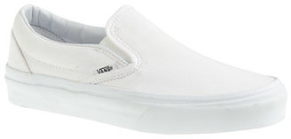 Vans solid canvas classic slip-on sneakers in white