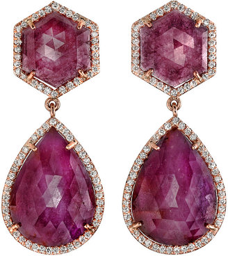 Irene Neuwirth Pink Sapphire & Diamond Earrings