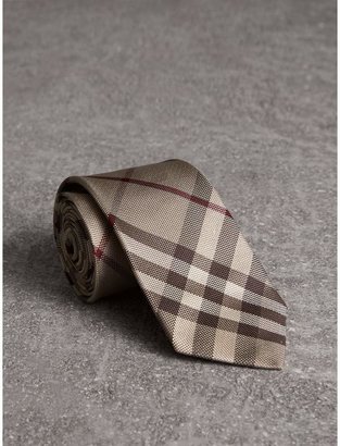 Burberry Modern Cut Check Silk Tie
