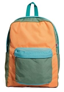 American Apparel Backpack in Orange Color Block - Yellow/orange